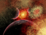 Artist' Concept Illustrating the Stellar Explosion of a Supernova Photographic Print
