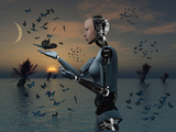 An Android Takes a Closer Look at a Butterfly
