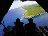 Loadmasters Look Out over Tumon Bay from a C-130 Hercules