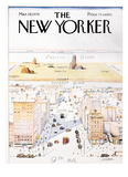 The New Yorker Cover, View of the World from 9th Avenue - March 29, 1976 Giclee Print