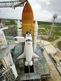 Space Shuttle Atlantis on the Launch Pad at Kennedy Space Center, Florida Photographic Print
