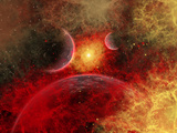 Artist' Concept Illustrating the Stellar Explosion of a Supernova