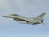 A Chilean Air Force F-16 Soars Through the Sky over Brazil