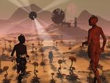 Buy A Lone Explorer Discovers the Ruins of an Abandoned Listening Outpost on an Alien World at AllPosters.com