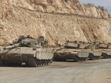 Buy Israeli Defense Force Merkava Mark IV Battle Tanks En Route to Lebanon at AllPosters.com