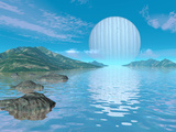 Buy Illustration of a Hypothetical Idyllic Landscape on a Distant Alien Planet at AllPosters.com
