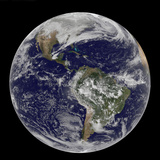 Full Earth Showing North America and South America