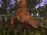 Buy A Dimetrodon Amongst Alethopteris Ferns at AllPosters.com