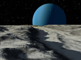 Uranus Seen from the Surface of its Moon, Ariel