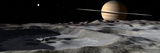 Saturn Seen from the Surface of its Moon, Rhea