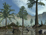 Buy The First Trees Begin to Populate Earth Near the End of the Devonian Period at AllPosters.com