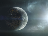 Buy Fleet of Colonization Ships Departing an Earth-Like Planet at AllPosters.com