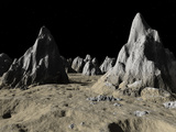 Buy Illustration of the Surface of the Massive Asgard Impact Basin on Jupiter's Moon, Callisto at AllPosters.com