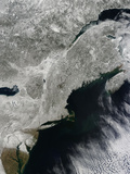 Buy Satellite View of Snow in the Northeastern United States at AllPosters.com