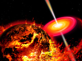 End of the World: the Earth Destroyed by a Black Hole Photographic Print