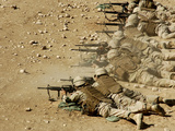 U.S. Navy Seabees Fire M-4 and M-16A2 Rifles