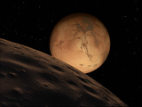 Mars Seen from its Outer Moon, Deimos