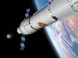 Buy A Command Module Approaches an Awaiting Rocket in Earth Orbit at AllPosters.com