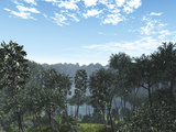 Buy Calamites and Drepanophycus Populate Lowlands Near the Brackish Waters of an Inland Sea at AllPosters.com