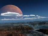 Buy A Moon Rises over a Young World at AllPosters.com