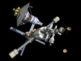 Buy A Manned Mars Lander/Return Vehicle Disembarks from a Mars Cycler at AllPosters.com