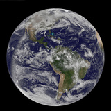 Full Earth Showing North America and South America