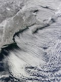 Satellite View of Clouds across the Skies of the North Atlantic