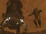 Artist's Concept of Astronauts Exploring the Surface of Saturn's Moon Titan Photographic Print