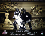 Hank Aaron Autographed 'Hammerin Hank' Photo Collage