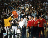 Harry Carson Autographed In Silver Gatorade Dunk On Parcells Photograph