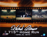Hank Aaron Autographed 715th HR Color Photograph