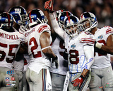 Antonio Pierce Autographed SB XLII Huddle Photograph