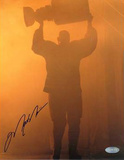 Mark Messier Autographed Oilers Retirement Night Entering Through Smoke Photograph