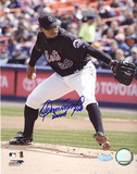 Orlando Hernandez Autographed Action Photograph