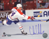 Chris Chelios Autographed Canadiens Slap Shot Horizontal Photograph