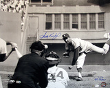 Sandy Koufax And Ken Regan Dual Autographed Pitching Horizontal B/W Photograph