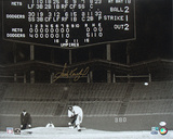 Sandy Koufax Autographed No Hitter Scoreboard Photograph