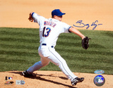 Billy Wagner Autographed Pitching Vs. Marlins Photograph