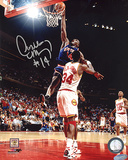 Buy Anthony Mason Autographed Slam Dunk Over Hakeem Olajuwon Photograph at AllPosters.com