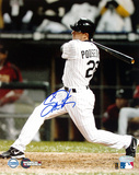Scott Podsednik Autographed 2005 World Series Game Two Game-Winning HR Photograph (Side View)