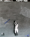 Stan Musial Autographed Catch Against the Wall Photograph