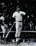 Chris Chambliss Autographed ALCS Game Winning HR B/W Vertical Photograph (MLB Auth)