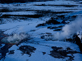 Buy Steam Rising from Grand Prismatic Spring in Yellowstone National Park at AllPosters.com