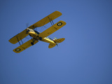 A De Havilland Dh-82A Tiger Moth 1930S Biplane Soars High in the Sky