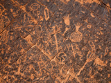 Ornate Rock Art Decorates a Boulder in the Valley of Fire State Park
