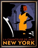 La Chanteuse de Jazz Framed Art Print