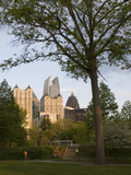 Man Jogging at Sunrise in Piedmont Park, Atlanta