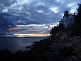 A Moody Sky over Bass Harbor Head Lighthouse at Sunset