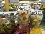 Buy Pickled Vegetables Sold at Central Market, Produce Market in Former Airship Hanger from the 30's at AllPosters.com