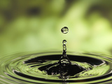 Buy Ripples Radiating Out from Drop of Water Splashing into Calm Pool at AllPosters.com
